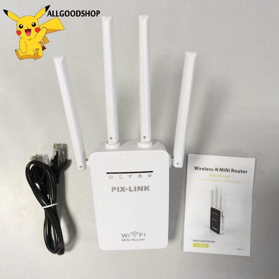 [Goodshop] Wifi Repeater 4 Antennas Signal Amplifier Wifi Range Extender Signal Booster