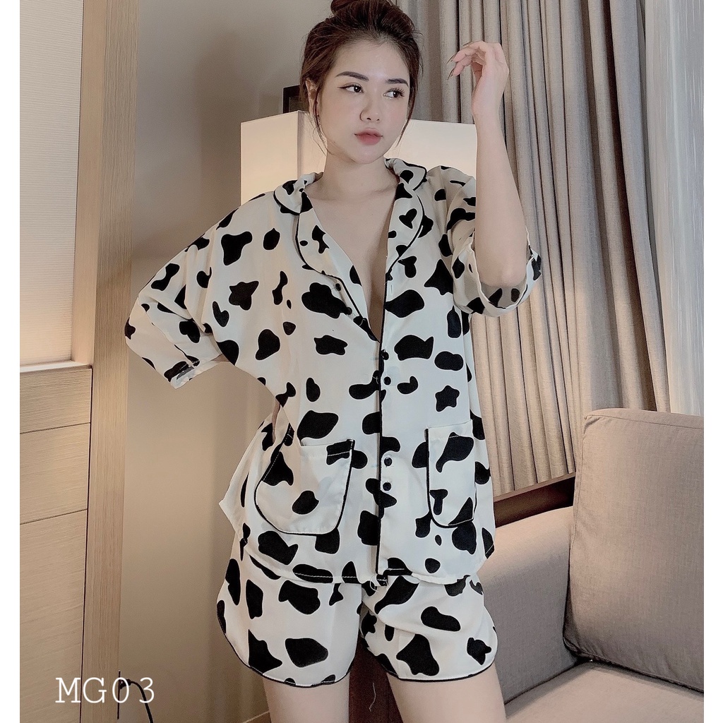 Pijama Bò Sữa Nữ Lụa Hàn Cao Cấp Cực Mịn Mát Siêu Thoải Mái Pijama Quảng Châu | BigBuy360 - bigbuy360.vn