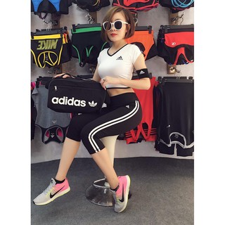 [HOT TREND] Bộ quần áo tập gym, yoga quần lửng áo croptop cộc tay dành cho nữ . KhoDoTheDucNu