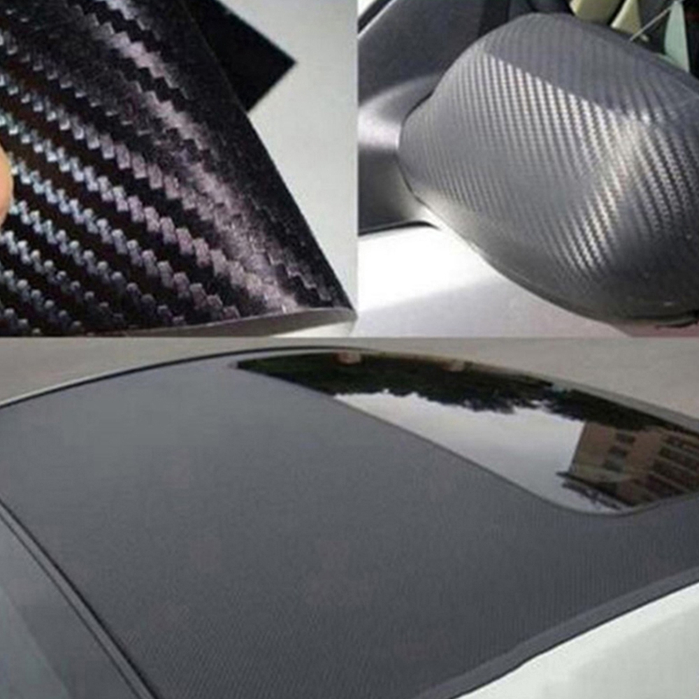 Sticker dán xe hơi chống nước 152*30cm thiết kế kiểu sợi carbon 3D độc đáo đẹp mắt