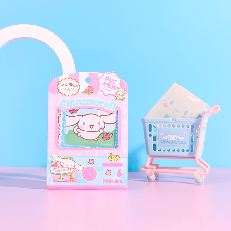 SANRIO Bộ Sticker Dán Trang Trí Sổ Tay DIY Hình Nhân Vật Cinnamoroll Đáng Yêu Bằng PVC