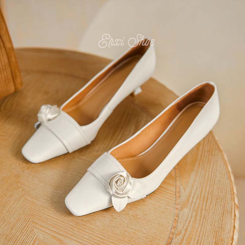 Giày Cao Gót Mũi Vuông Thời Trang Nữ Tính