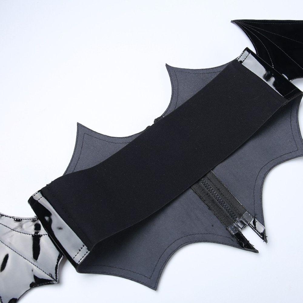 Đai Nịt Bụng Định Hình Cơ Thể Người Dơi 15H Màu Tối Phong Cách Gothic Quyến Rũ Cho Nữ