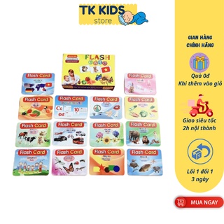 Thẻ học thông minh Glenn Doman song ngữ Anh Việt cho bé 15 chủ đề flashcard khổ A5