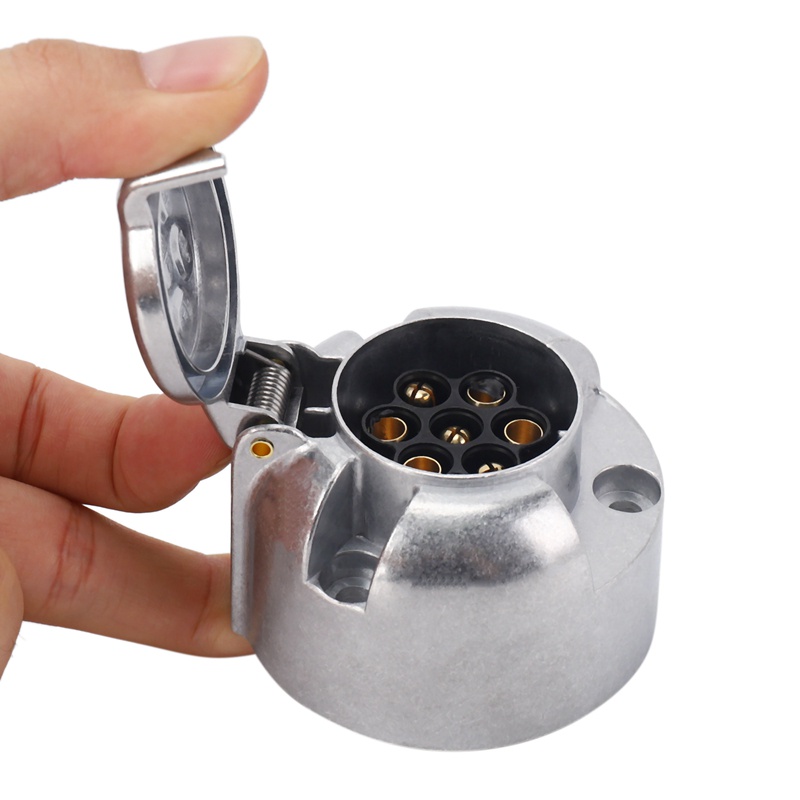 Đầu Nối 7 Pin Rv 12V Towing Towing 7Pin Bằng Kim Loại Cho Xe Kéo