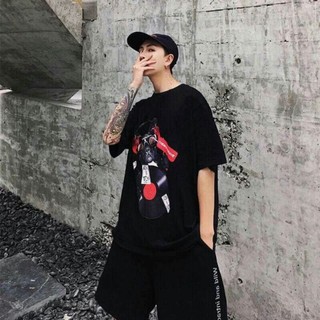 Áo thun unisex tay lỡ form rộng da cá nhập
