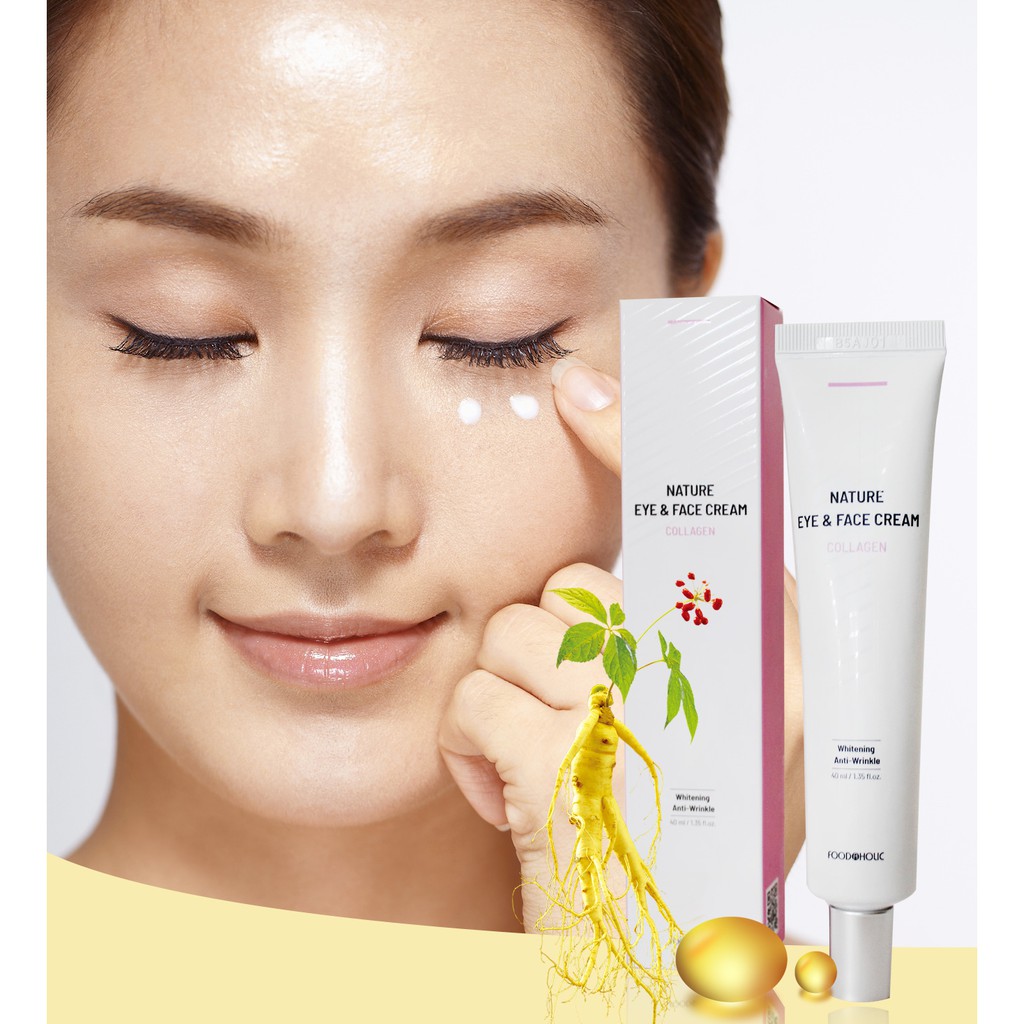 Kem loại bỏ quầng thâm mắt, bọng mắt, nhăn vùng mắt Eye Foodaholic 40ml Hàn Quốc -Tinh chất Collagen thủy phân + Niacina