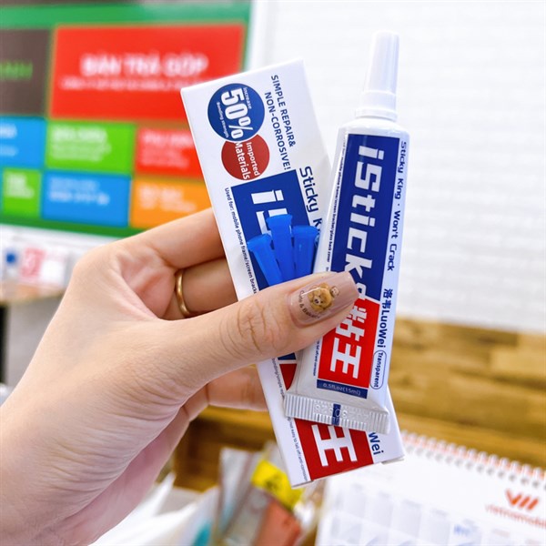Keo dán màn hình, mặt kính, dán kính camera, dán nắp lưng điện thoại 15ml, 50ml iStick, Mechanic