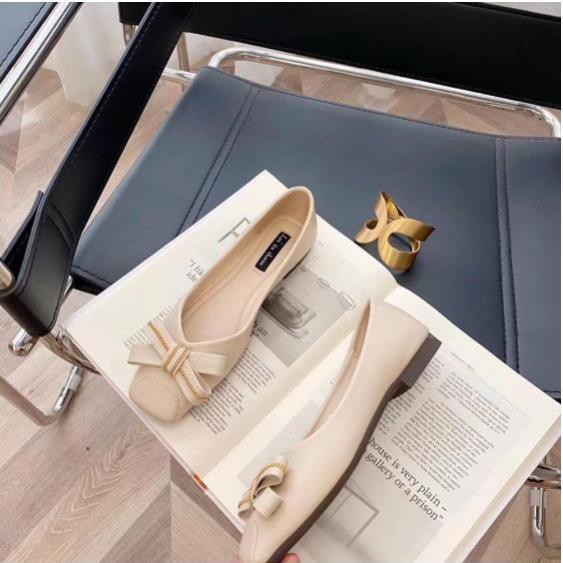 FREE SHIP Giày búp bê đế bệt nơ xích mẫu mới cực xinh hot hít | BigBuy360 - bigbuy360.vn