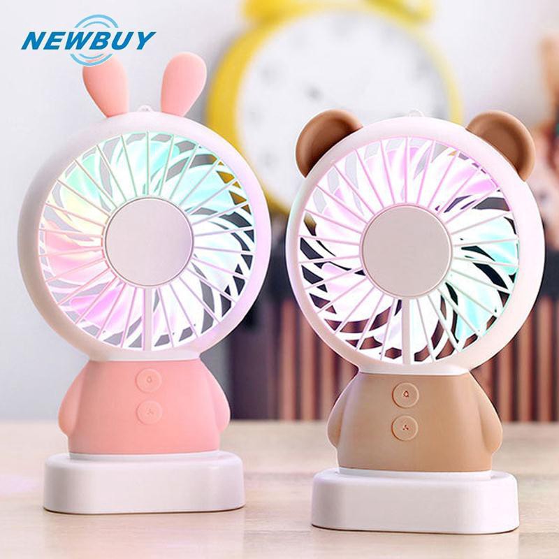 Quạt mini hình con thỏ có đèn LED độc đáo Isỉ