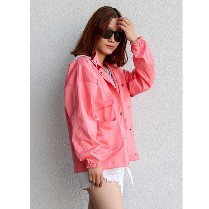 Áo khoác nữ kaki kèm mũ FREE size phong cách năng động AKD22F | BigBuy360 - bigbuy360.vn