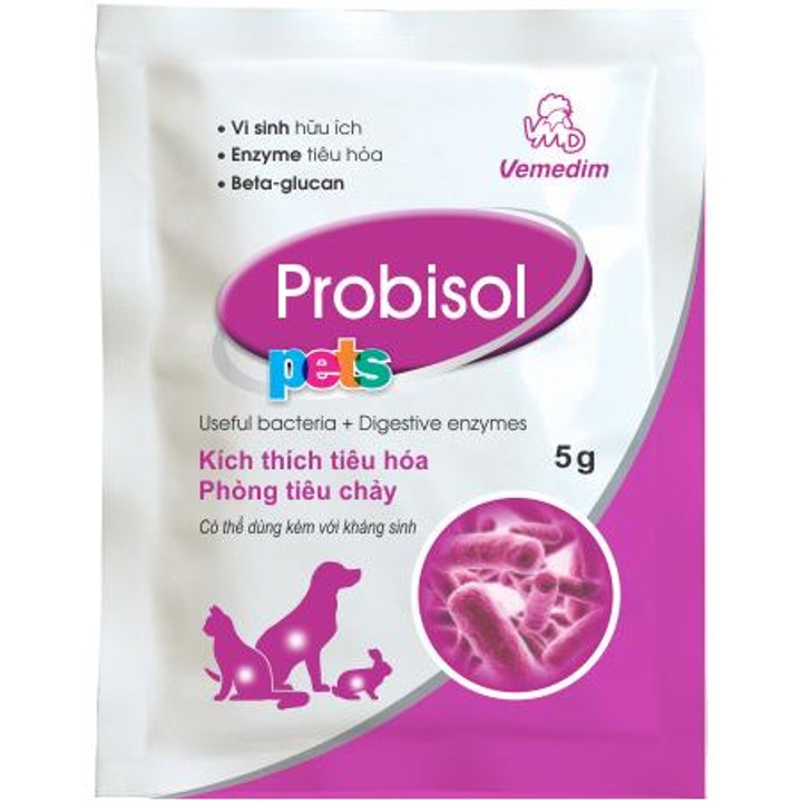 Men tiêu hóa VEMEDIM PROBISOL PETS hỗ trợ tiêu hóa - phòng tiêu chảy
