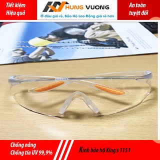 Kính bảo hộ king's ky 1151 trong suốt, chống nắng, chói , tia uv
