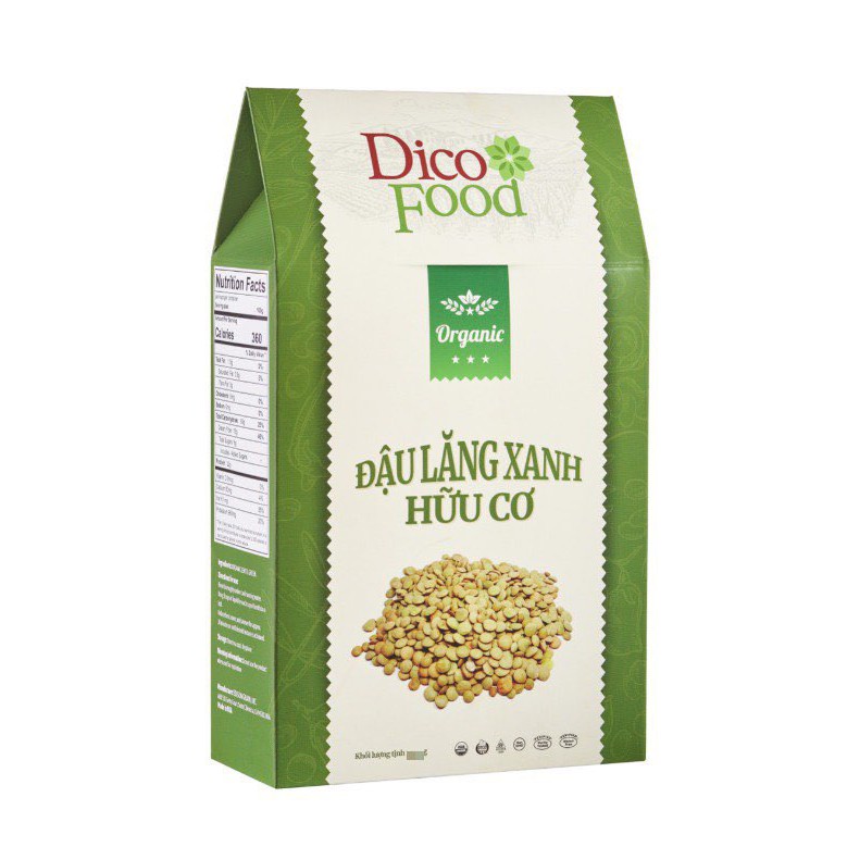Đậu hạt hữu cơ gói nhỏ 113g Dico Food - Đậu lăng đỏ - đậu gà - đậu hà lan hữu cơ