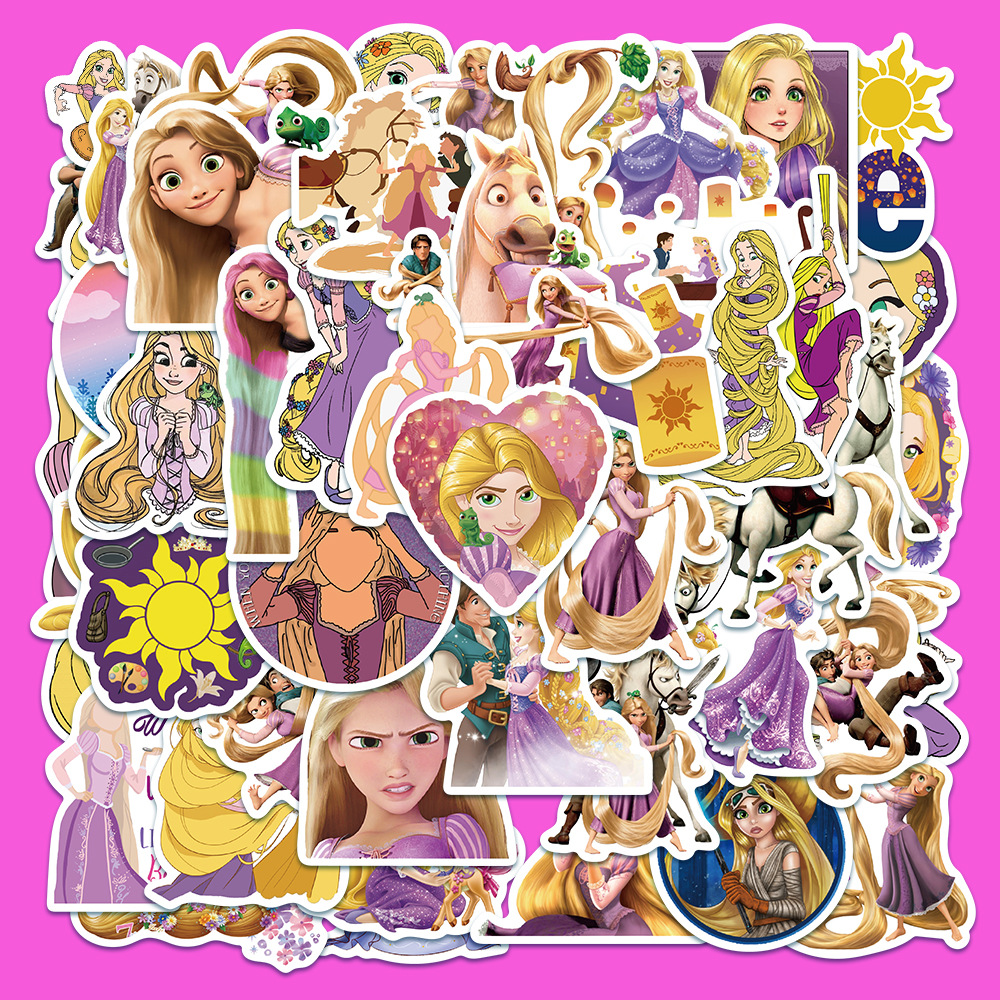 Bộ 50 hình dán công chúa disney không thấm nước thích hợp cho Laptop
