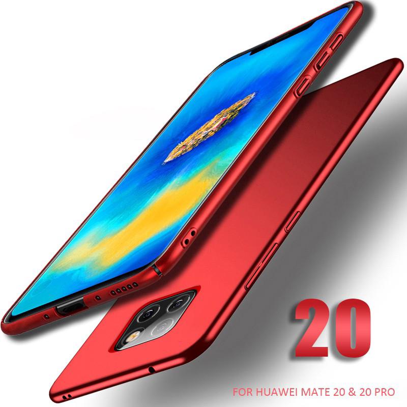Ốp điện thoại nhựa cứng siêu mỏng màu trơn đơn giản thời trang cho Huawei Mate 20 Pro 20X