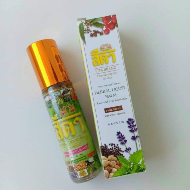 Dầu Hít 20 Vị Thảo Dược SITA BRAND HERBAL LIQUID BALM Thái Lan