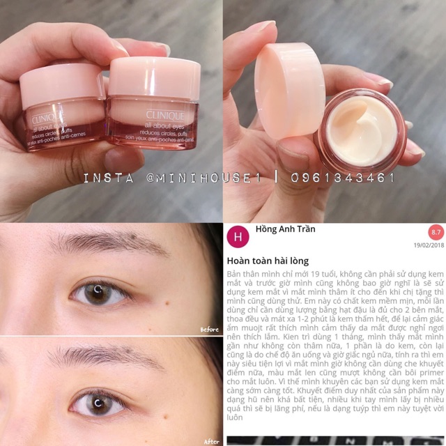 Kem dưỡng mắt Clinique All About Eyes 5ml