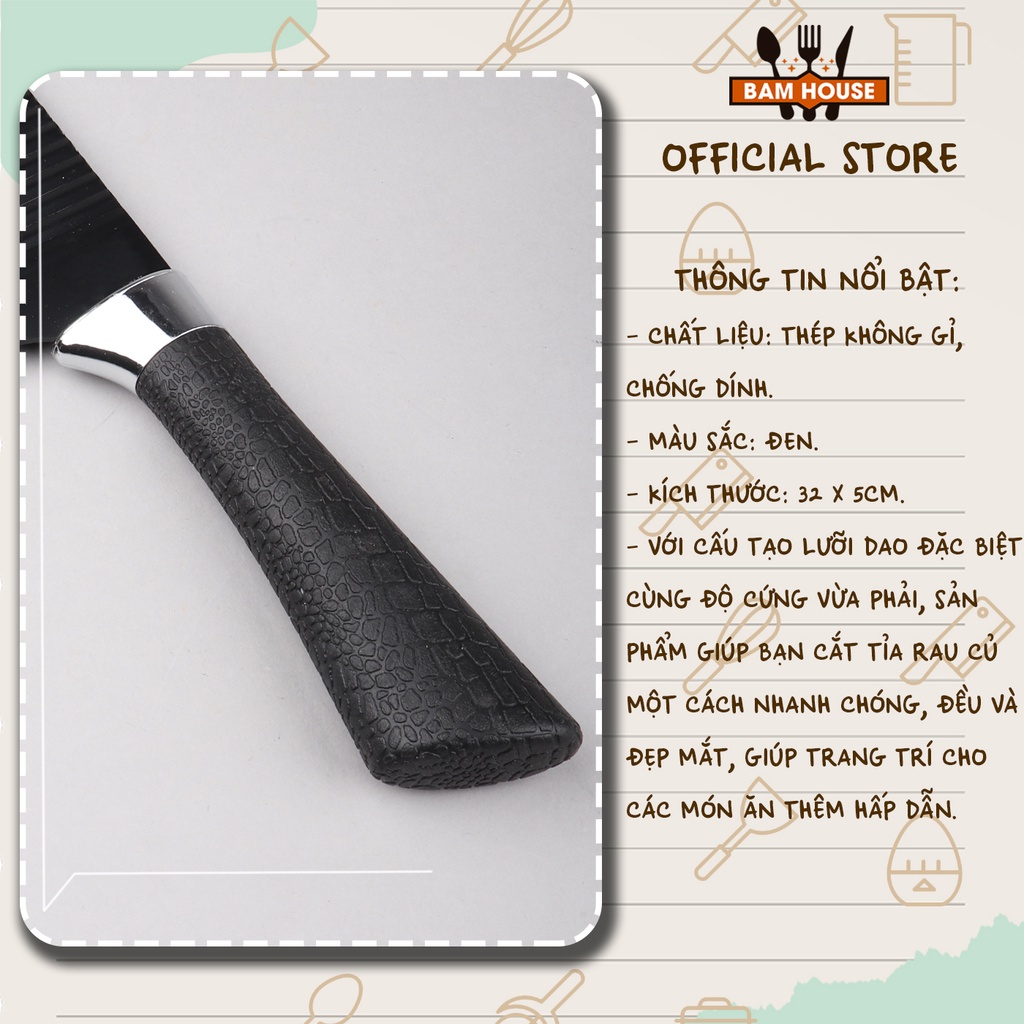 Dao đại làm bếp Nhật Bản loại 1 lưỡi thép siêu bén và cán cao su BamHouse cao cấp DGSD01 – Fuki24