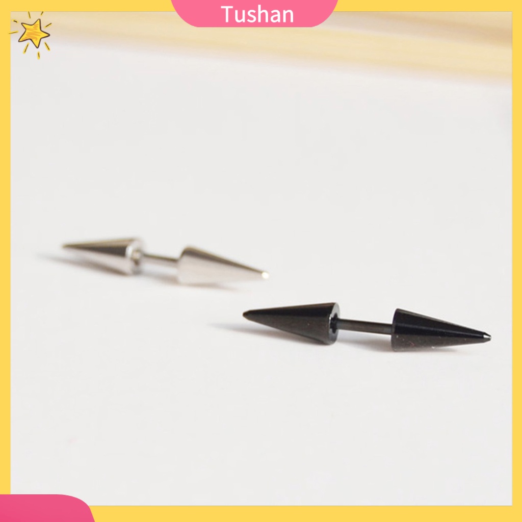 Khuyên tai nam nữ dạng đinh tán bằng thép không gỉ cá tính