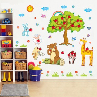 Decal dán tường gấu