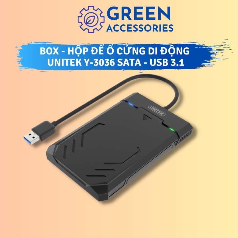 Box - Hộp để ổ cứng Unitek Y-3036 Sata 2.5inch USB 3.1 - Hộp làm ổ cứng di  động | Shopee Việt Nam