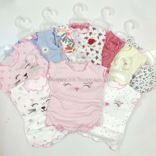 Xả hàng - bộ bé gái thun cotton hotga cho bé từ 4-8kg