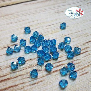 20 viên pha lê Tiệp 6mm màu xanh biển