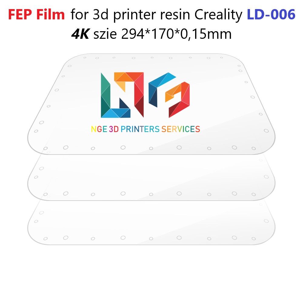 Tấm FEP Film cho máy in 3d Creality resin LD-006 & Halot Sky & Halot Lite 4K khổ 266*190*0.15mm