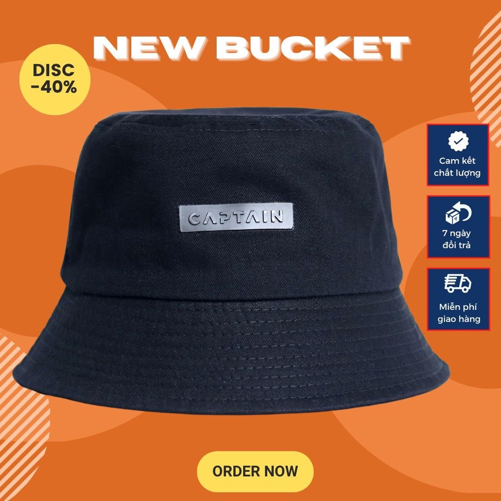 Mũ Bucket trơn vành cụp cao cấp Phong cách Unisex cho nam nữ