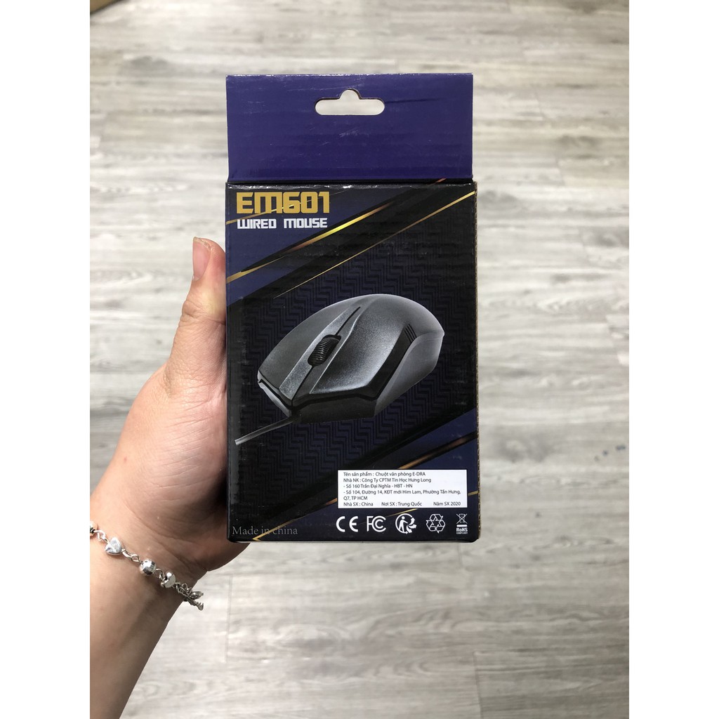 Chuột Máy Tính EM601 Edra Dành Cho Văn Phòng, PC, Dàn Games Có Dây Bảo hành 12 tháng