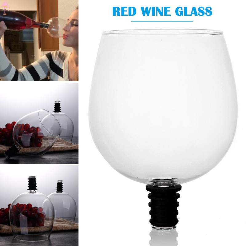 LL Wine Glass Turns Your Bottle Into A Glass Transparent Portable for Home Party