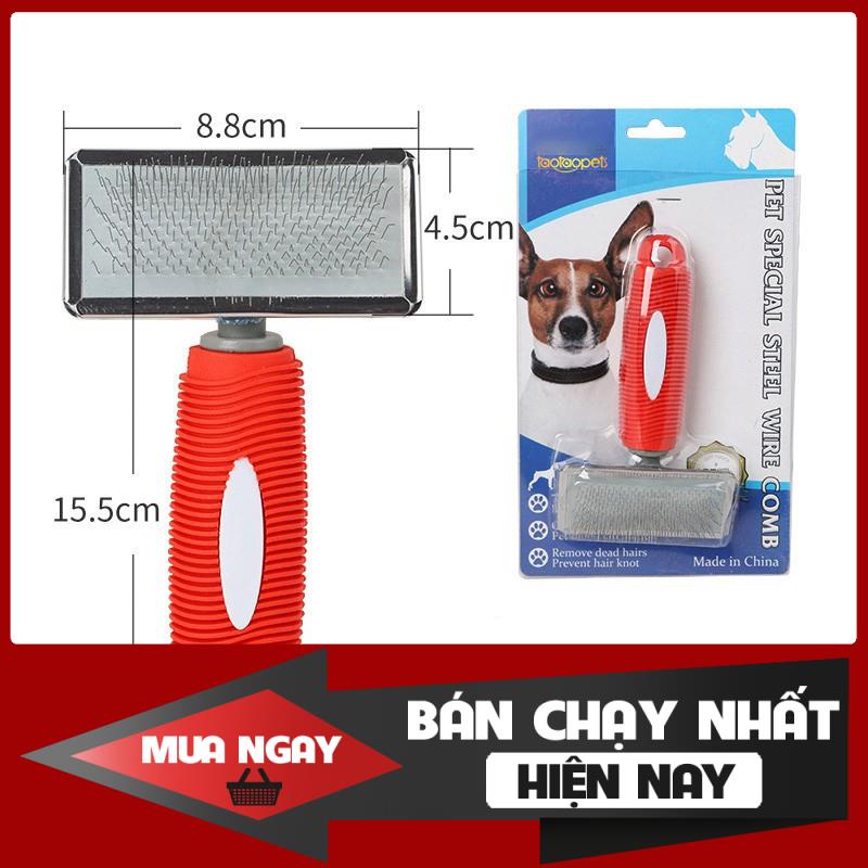 Lược chải lông chó mèo inox gỡ rối lông chó mèo tạo kiểu lông xù- 3 màu 0