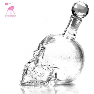 Bình Đựng Rượu Bằng Thủy Tinh Hình Đầu Lâu 1000ml