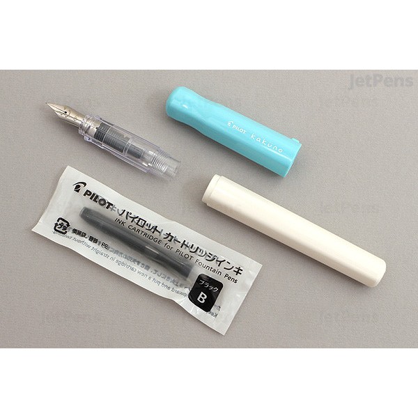 Bút Máy Pilot Kakuno Nhật Bản Thân Trắng Nắp Màu