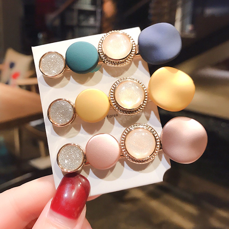 Kẹp Tóc Đính Đá Và Ngọc Trai Nhân Tạo Thời Trang Phong Cách Hàn Quốc Cho Nữ