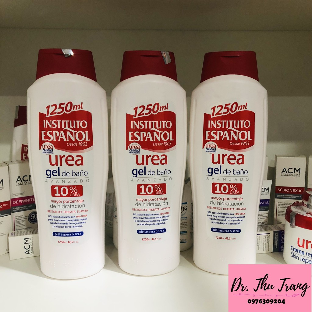 Gel tắm dưỡng ẩm, làm mềm, giảm ngứa INSTITUTO ESPANOL UREA 10% 1250ml