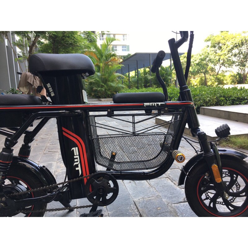 Xe đạp điện gia đình FMT-pin LITHIUM 15AH-3 GHẾ NGỒI rộng rãi
