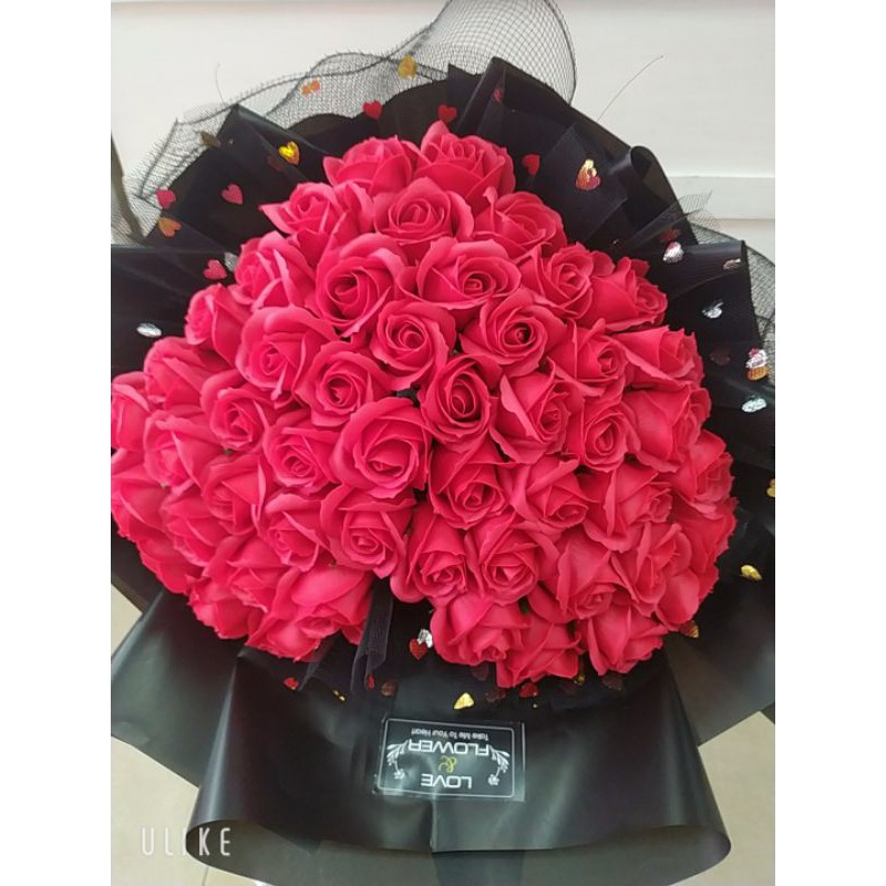 Bó sáp trái tim 50b