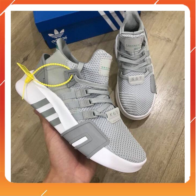 🎁FULL BOX🎁 Giày Thể Thao E.Q.T Xám Gót Xanh