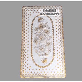 KHĂN TRẢI HOA VÂN NỔI CAO CẤP( sỉ ib)