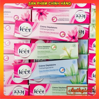 Kem tẩy lông Veet Pháp cho da nhạy cảm, da thường và da khô 100ml (3 loại)