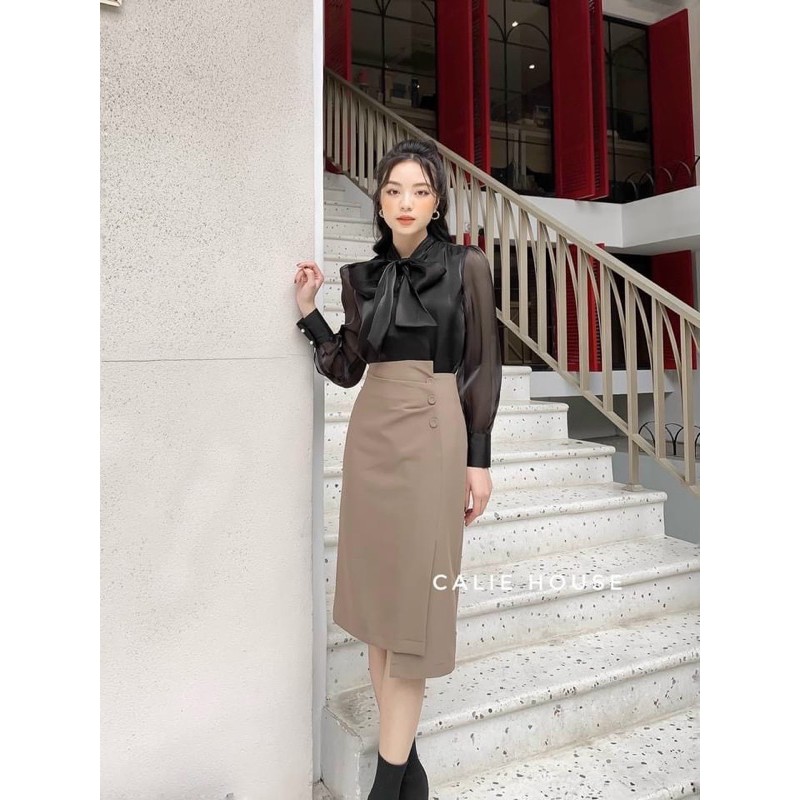 BÁN SỈ CHÂN VÁY VẠT CHÉO CÚC BỌC 3 MÀU CHO NỮ | BigBuy360 - bigbuy360.vn