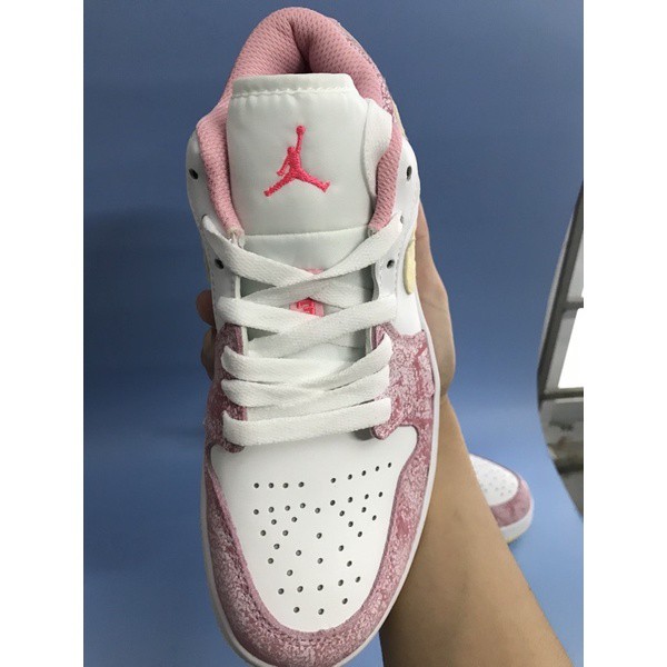 (surucara)Giày Jordan low one hồng kem chảy bản sc