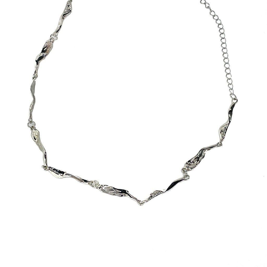 vòng cổ Ngắn Thiết Kế Bất Đối Xứng Phong Cách Hip Hop Đơn Giản