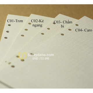 Lõi giấy Sổ Gáy Còng A5, A6 100gsm (hàng loại 1)