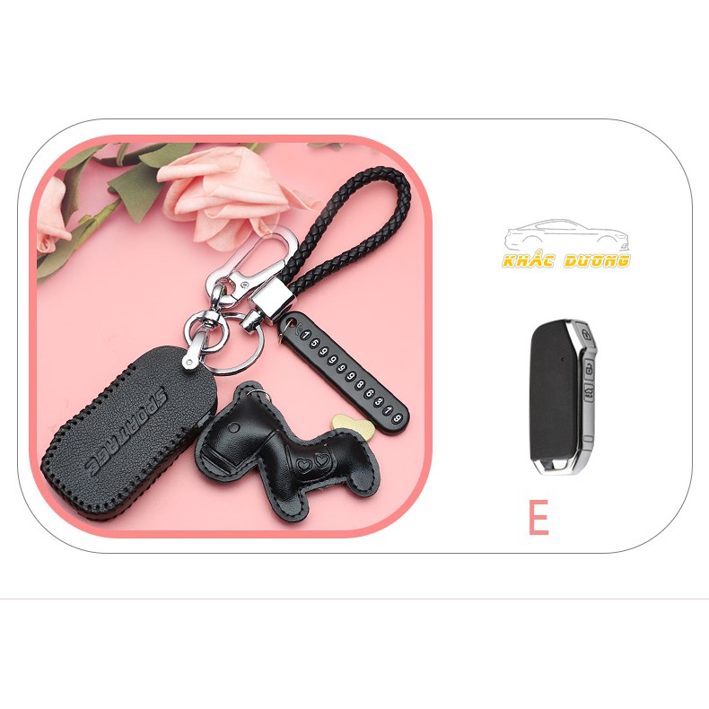 Bao da chìa khoá Kia Cerato Seltos Sorento Morning nữ tính dễ thương
