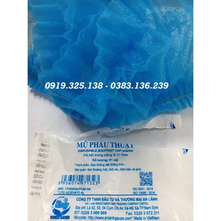100 cái Mũ trùm đầu dùng trong y tế,thẫm mỹ viện,spa