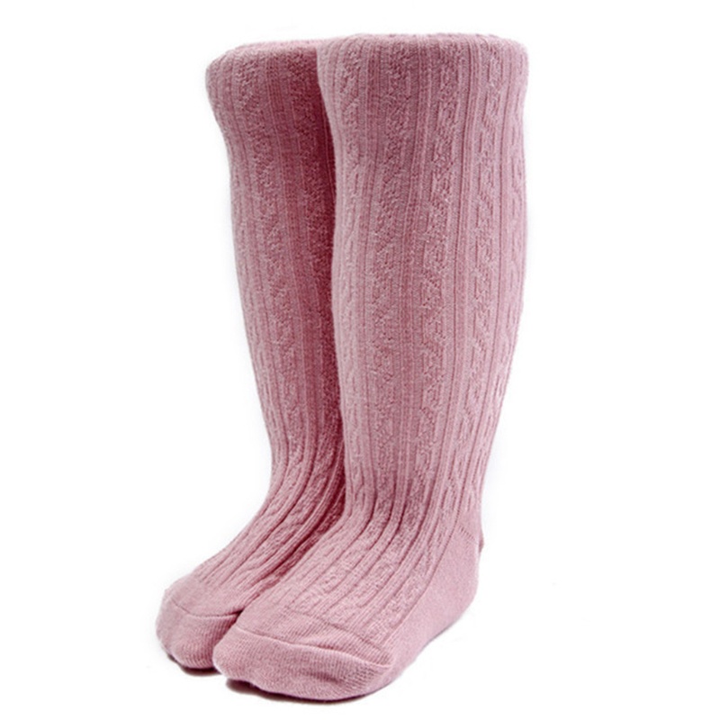 Vớ Cotton Dài Màu Sắc Trơn Giữ Ấm Mùa Thu Đông Cho Bé 1-5 Tuổi