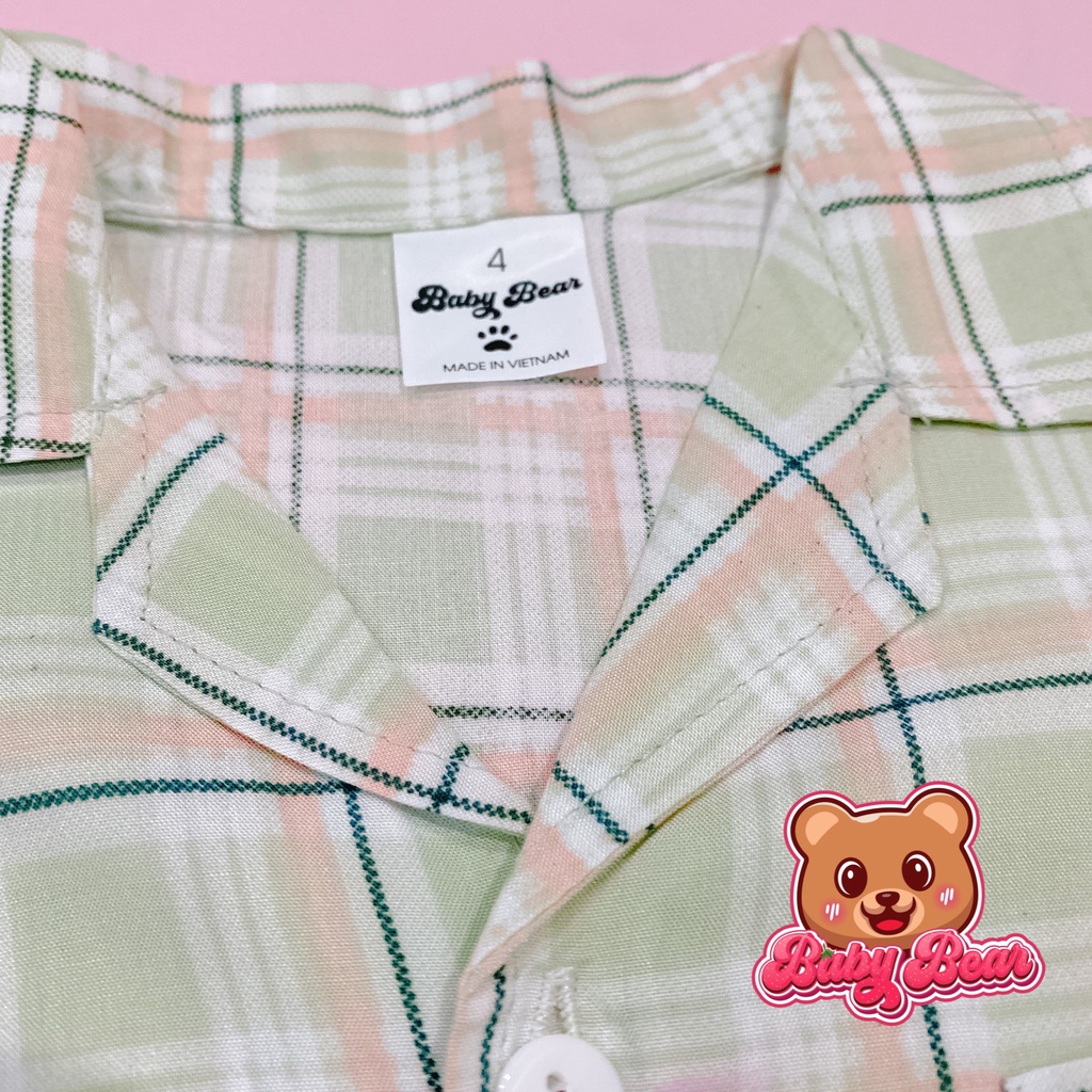 Đồ bộ tole Pijama đùi mặc nhà bé trai Baby Bear 8-50kg